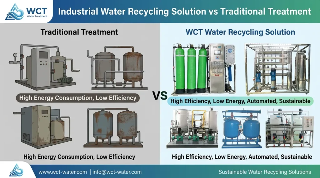 industrial water recycling solution vs traditional treatment